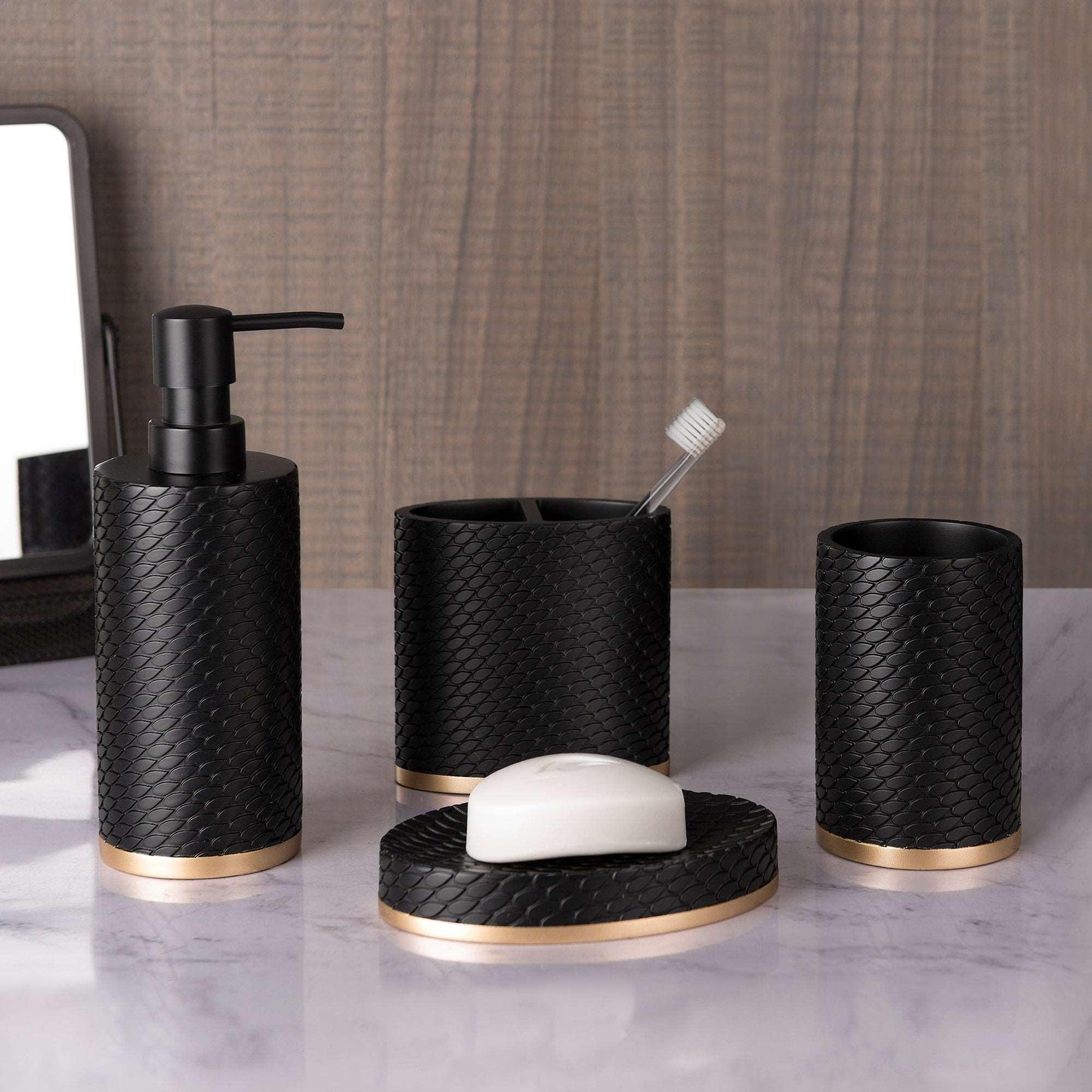 Amal 4-Piece Bathroom Accessory Set - Allure Home Creation