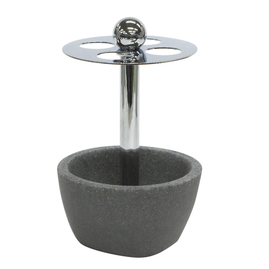 Charcoal Stone Grey Toothbrush Holder - Allure Home Creation