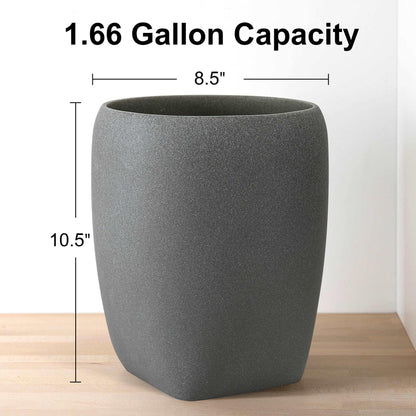 Charcoal Stone Grey Wastebasket - Allure Home Creation