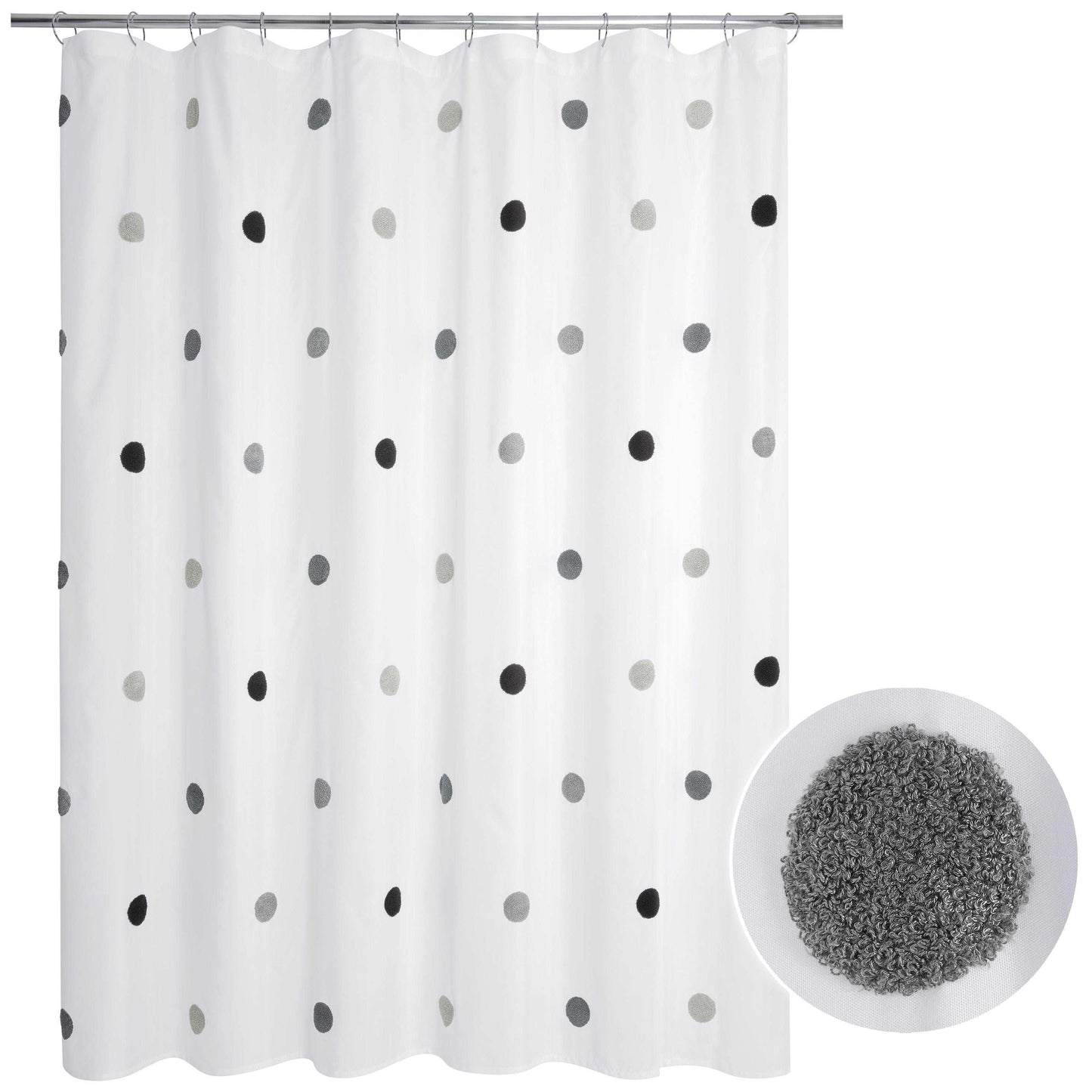 Dottie Black and Grey 3-Piece Bath Set - Allure Home Creation