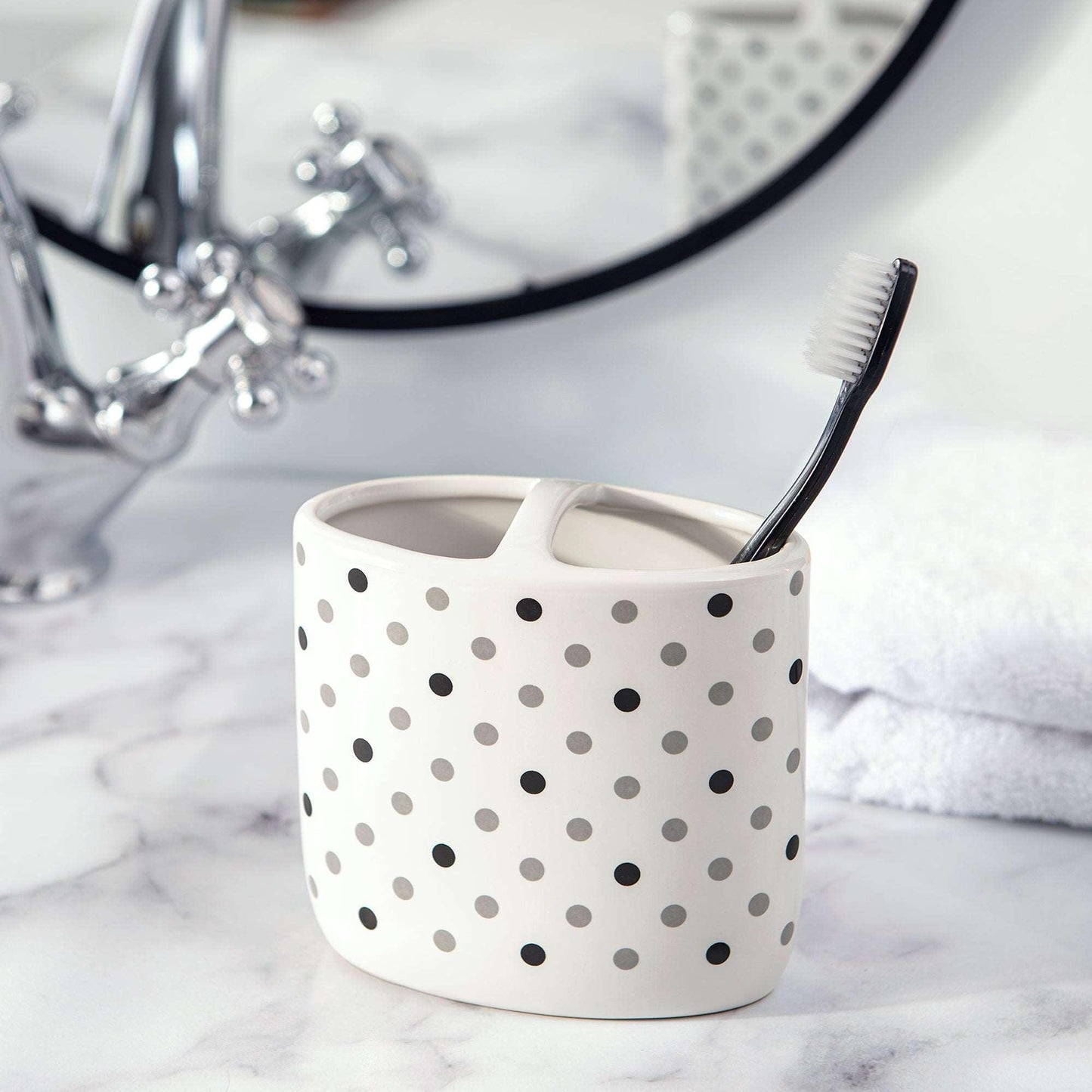 Dottie Black and Grey 3-Piece Bath Set - Allure Home Creation