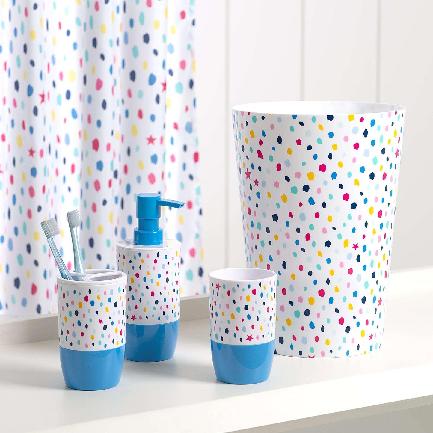 Multi Confetti Dot 4-Piece Accessory Set - Allure Home Creation