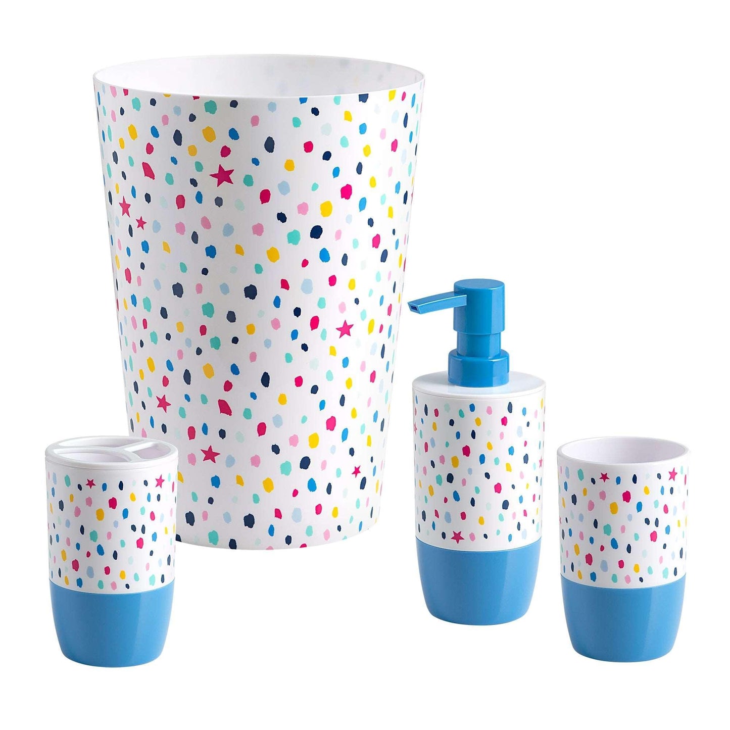 Multi Confetti Dot 4-Piece Accessory Set - Allure Home Creation