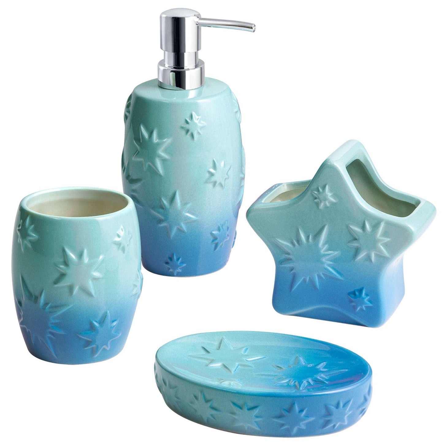 Tie Dye Sky 4-Piece Accessory Set - Allure Home Creation