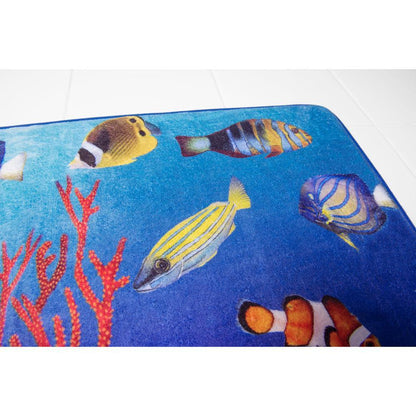 Under The Sea Fish Memory Foam Bath Mat 20"x30" - Allure Home Creation