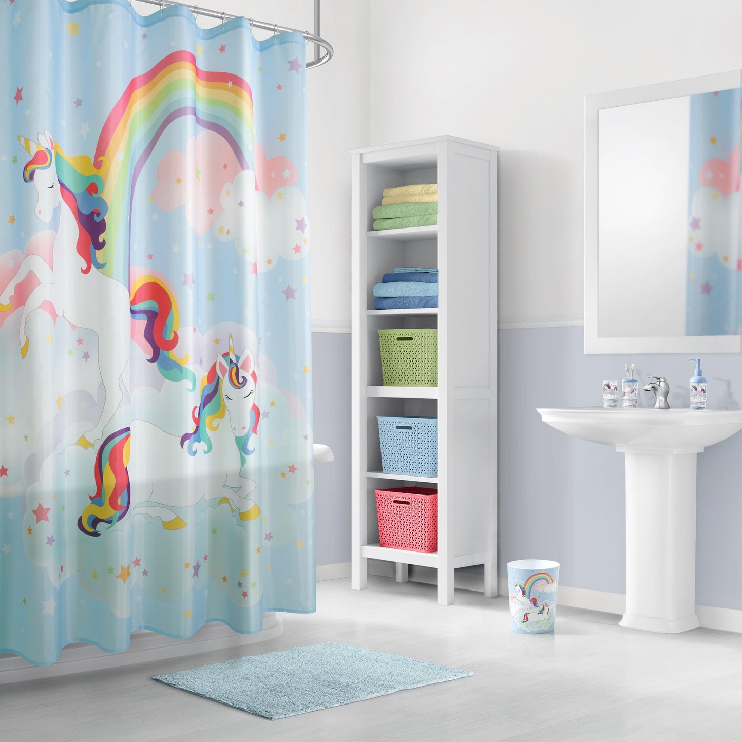 Unicorn & Rainbow 5-Piece Bath Set - Allure Home Creation
