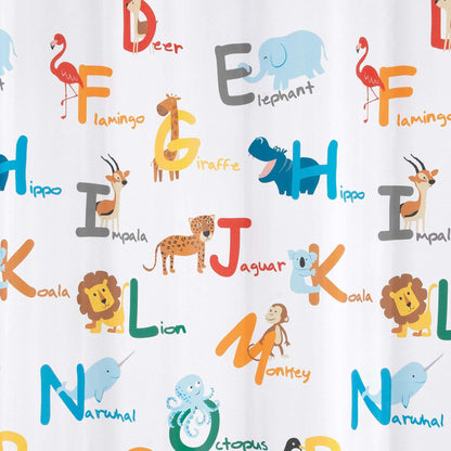 Animal Alphabet Shower Curtain - Allure Home Creation