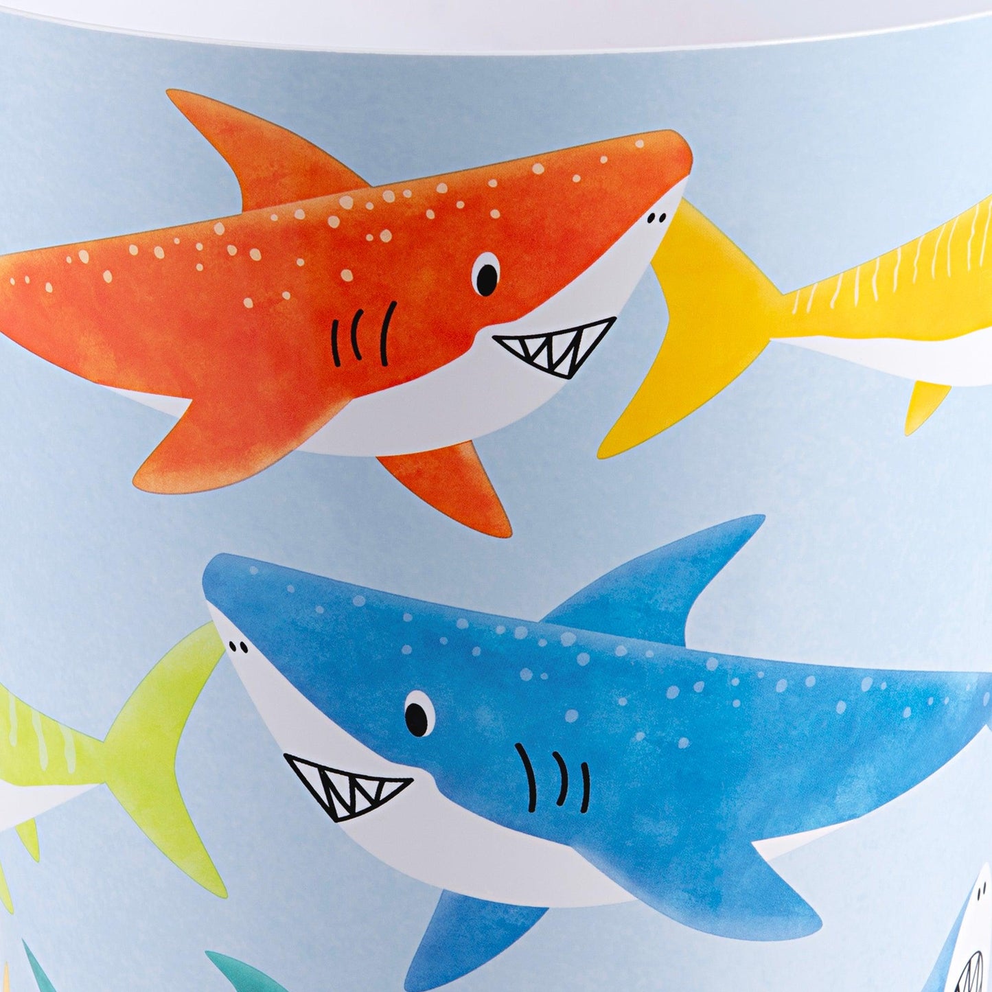Colorful Sharks Wastebasket - Allure Home Creation