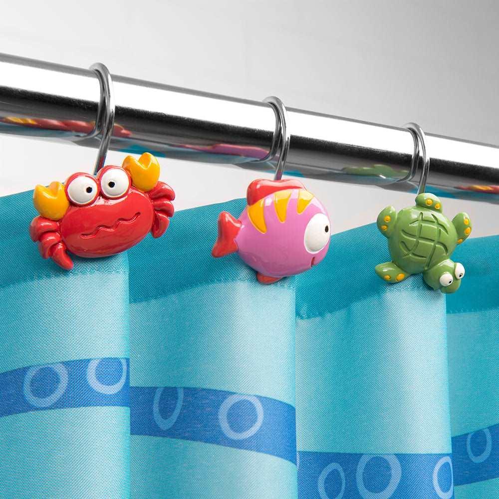 Fish Tails Resin 12-Piece Shower Hook Set - Allure Home Creation