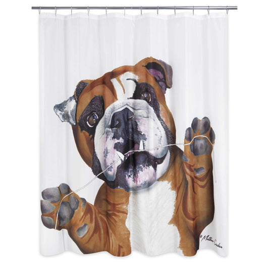 Floss Dog Shower Curtain - Allure Home Creation
