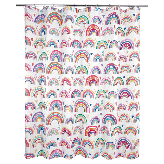 Rainbow Hearts Shower Curtain - Allure Home Creation