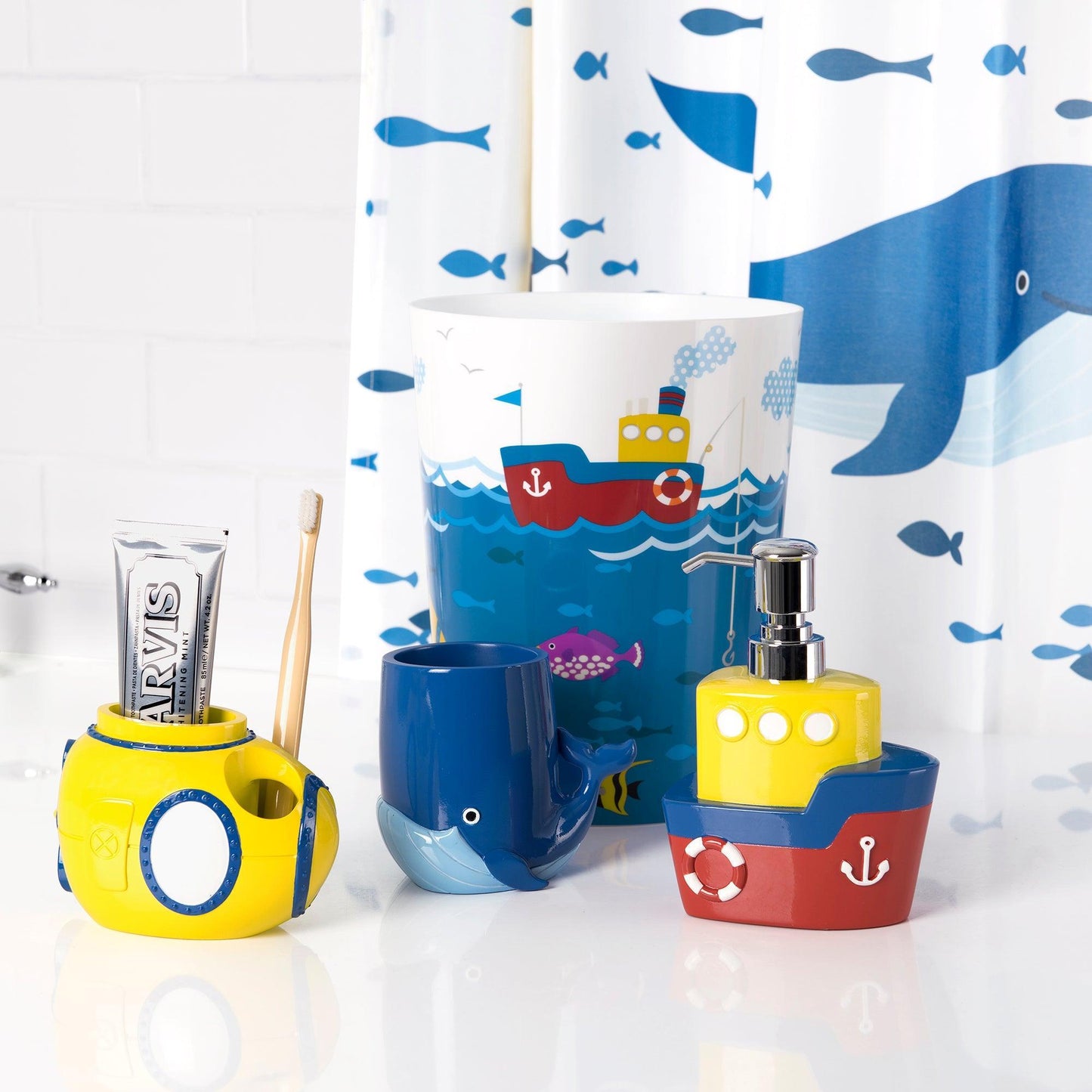 Submarine 4-Piece Bathroom Accessory Set - Allure Home Creation