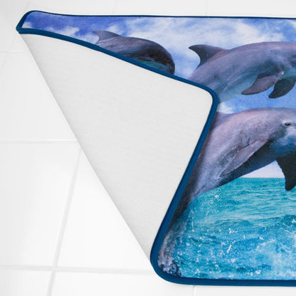Jump for Joy Dolphin Memory Foam Bath Mat 20"x30" - Allure Home Creation