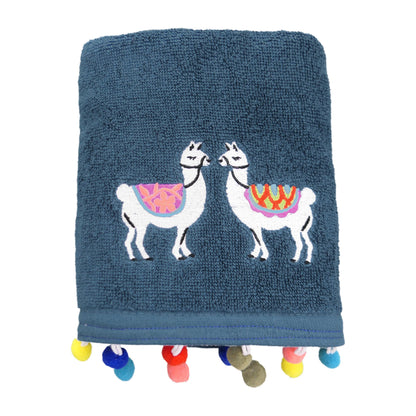 Llamas 3-Piece Cotton Embroidered Towel Set - Allure Home Creation