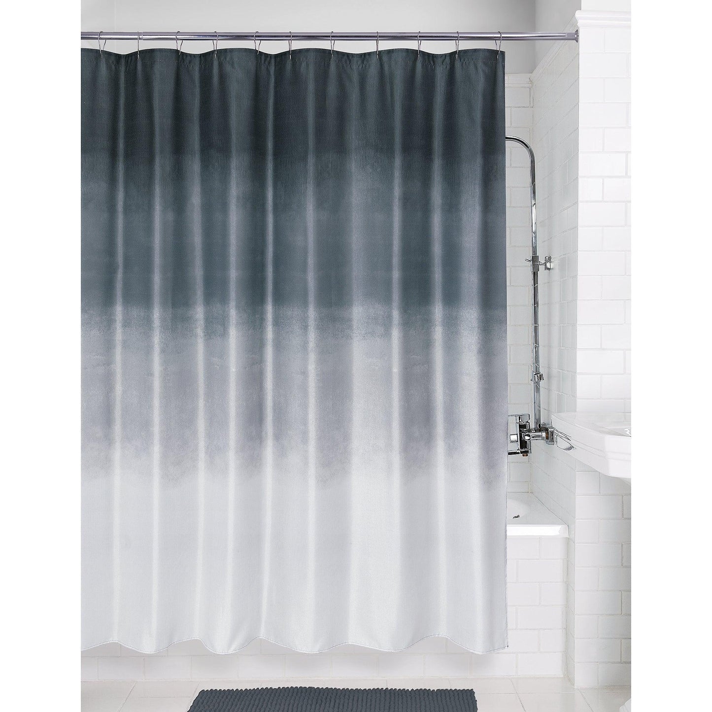 Metallic Ombre Glimmer Shower Curtain - Allure Home Creation