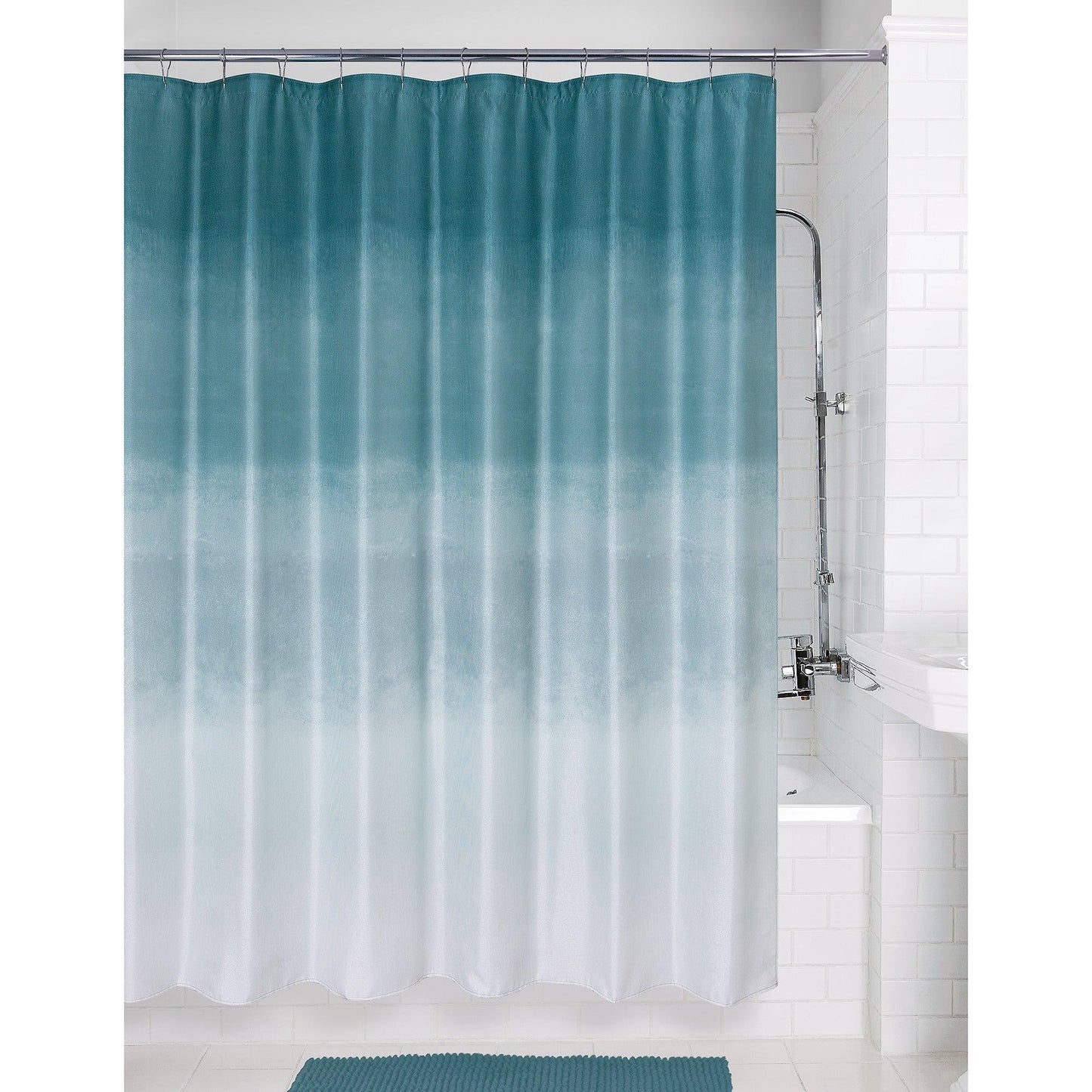 Metallic Ombre Glimmer Shower Curtain - Allure Home Creation