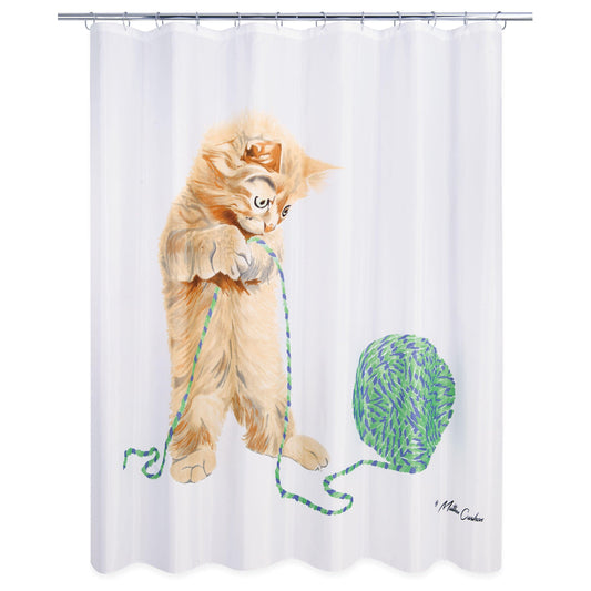 Playful Cat Shower Curtain - Allure Home Creation