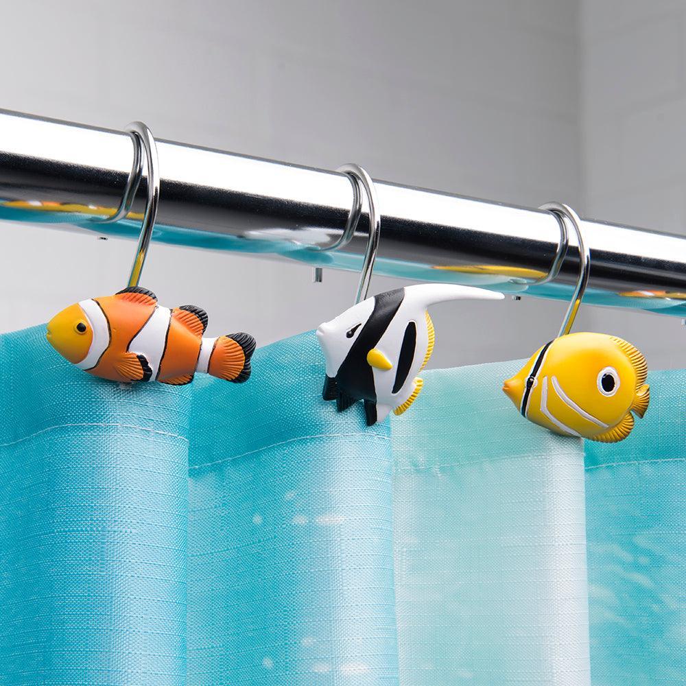 Under The Sea Fish 14-Piece Shower Set - Allure Home Creation