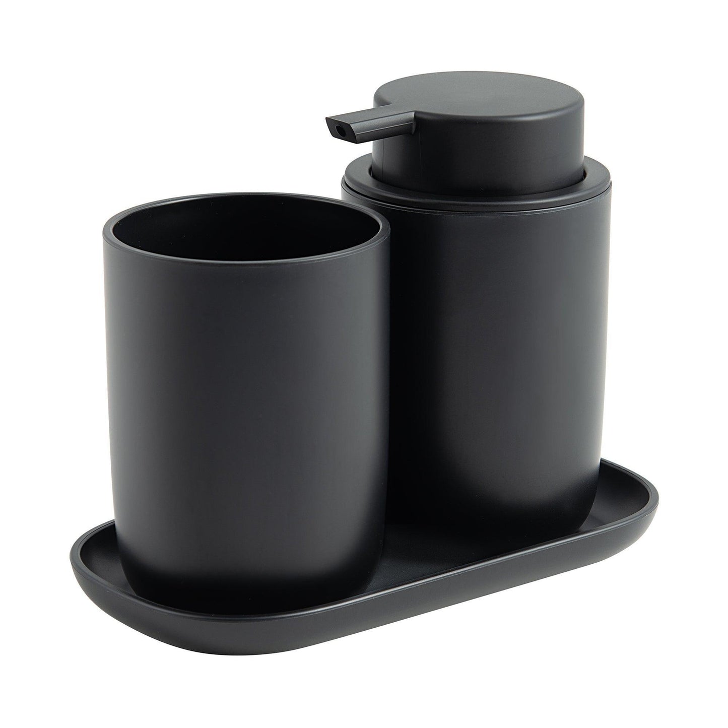 Aiello 3-Piece Solid Plastic Bathroom Accessory Set - Allure Home Creation