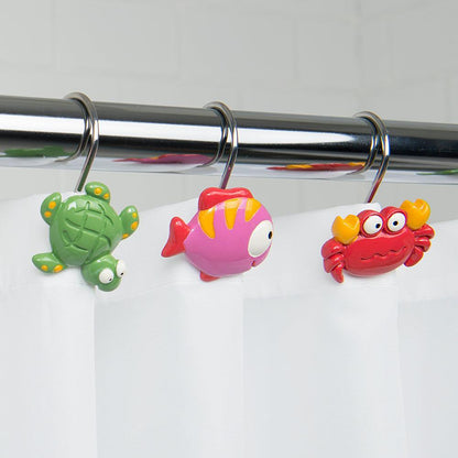 Fish Tails Resin 12-Piece Shower Hook Set - Allure Home Creation