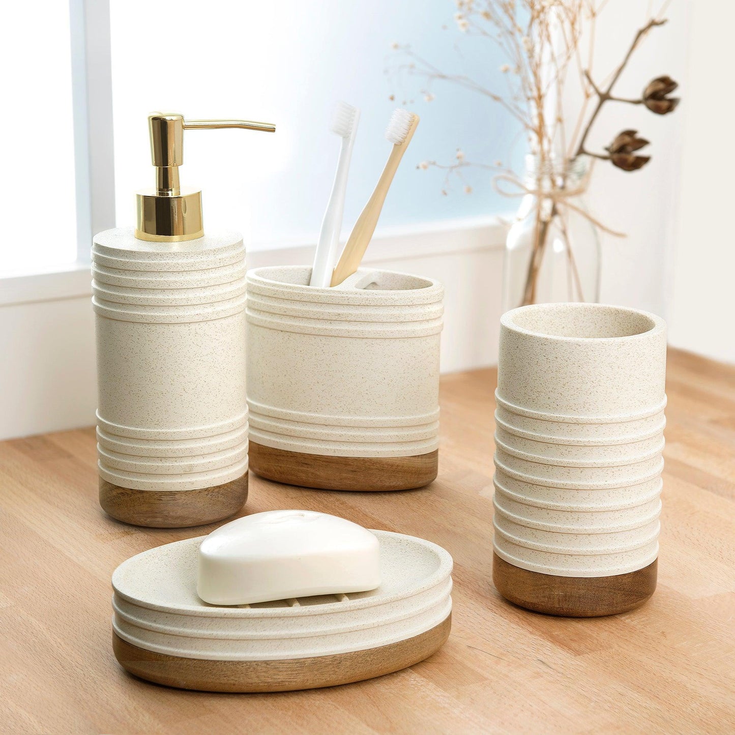 Marson 4-Piece Bathroom Accessory Set - Allure Home Creation