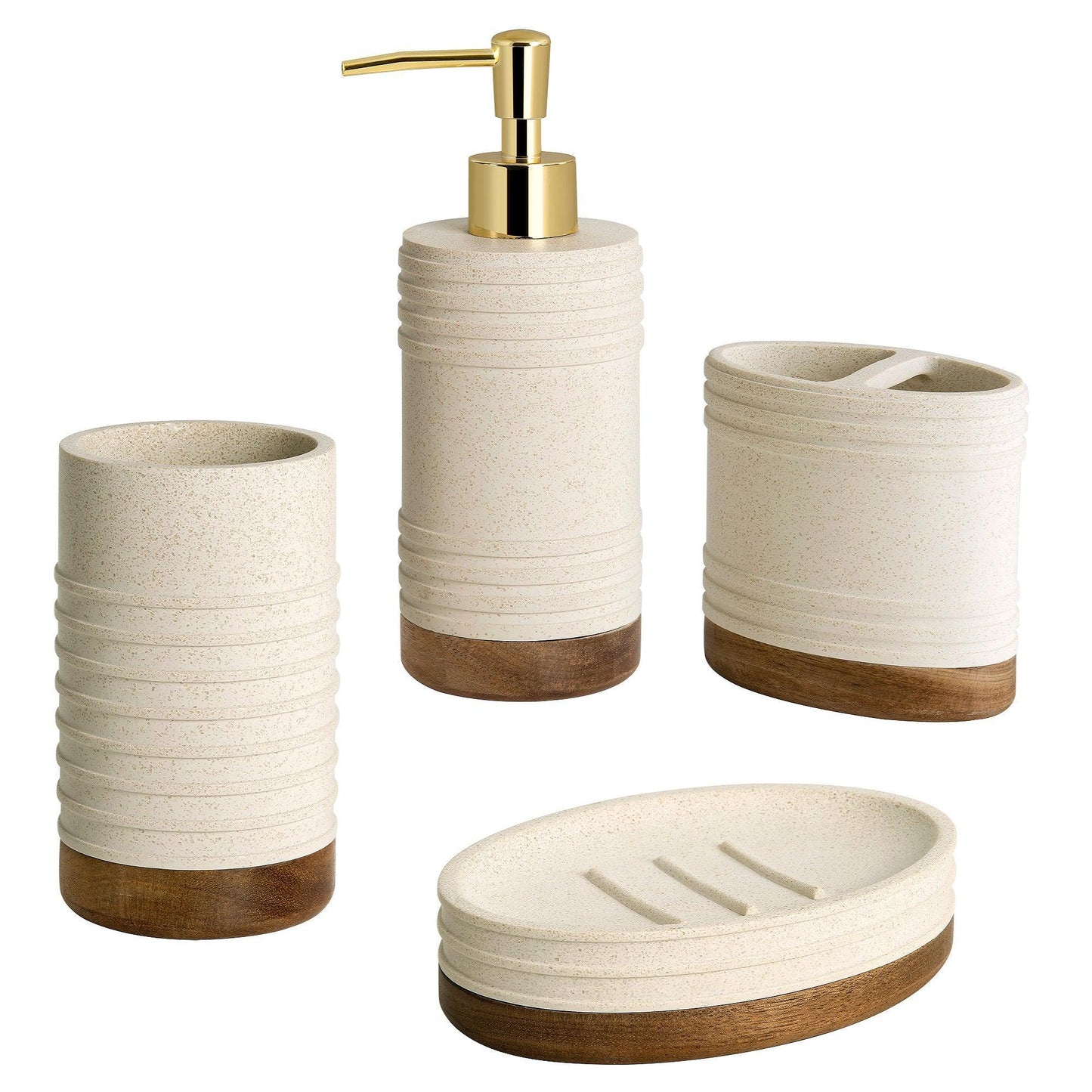 Marson 4-Piece Bathroom Accessory Set - Allure Home Creation