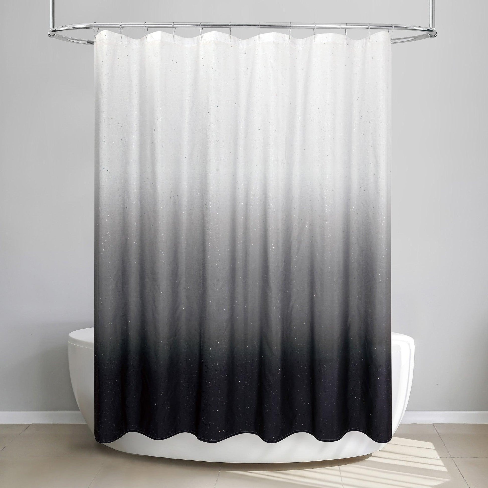 Ombre Sparkle Shower Curtain with Sequins - Allure Home Creation