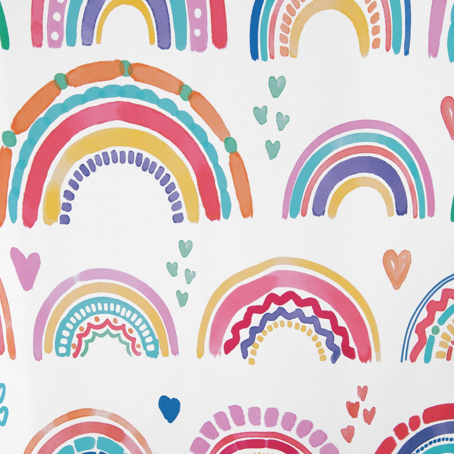 Rainbow Hearts Shower Curtain - Allure Home Creation