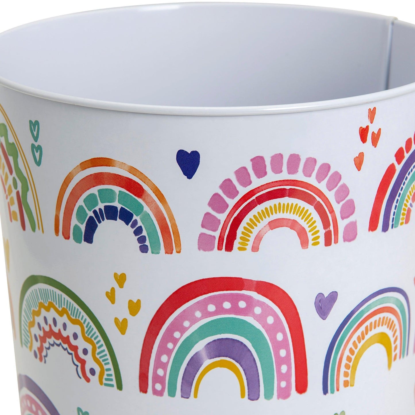 Rainbow Hearts Wastebasket - Allure Home Creation