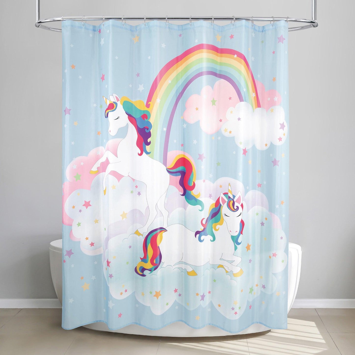 Unicorn & Rainbow Shower Curtain - Allure Home Creation