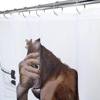 Weight Watcher Monkey Shower Curtain - Allure Home Creation