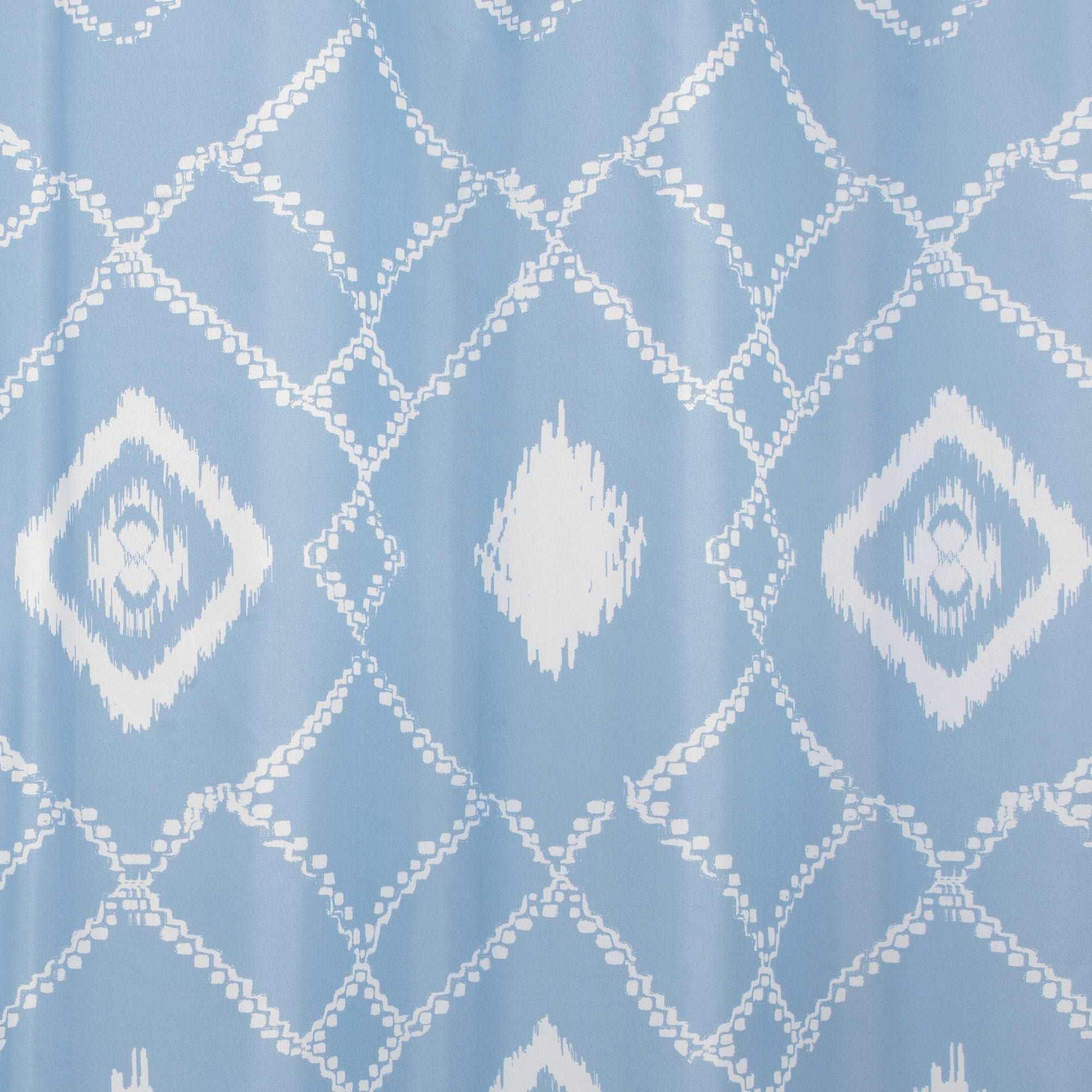 Blue Coastal Ikat Medallion Shower Curtain - Allure Home Creation