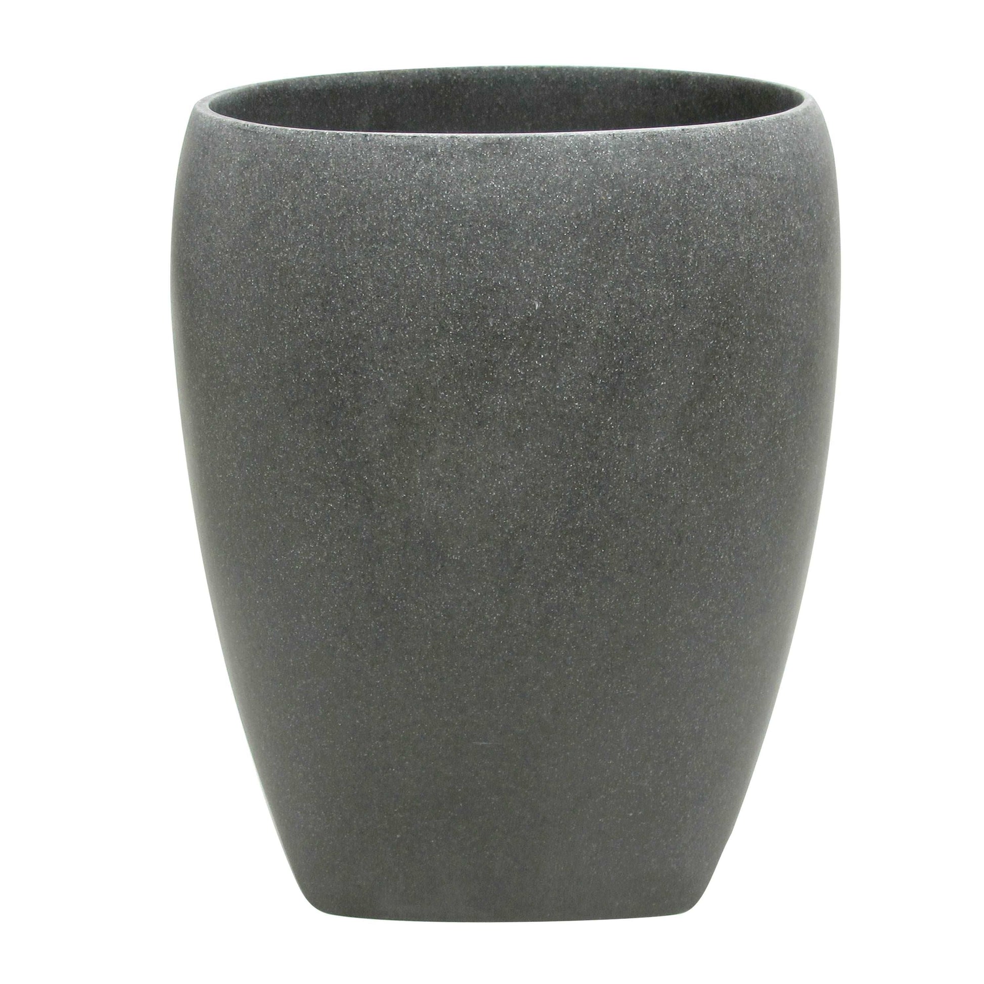 Charcoal Stone Grey Wastebasket - Allure Home Creation