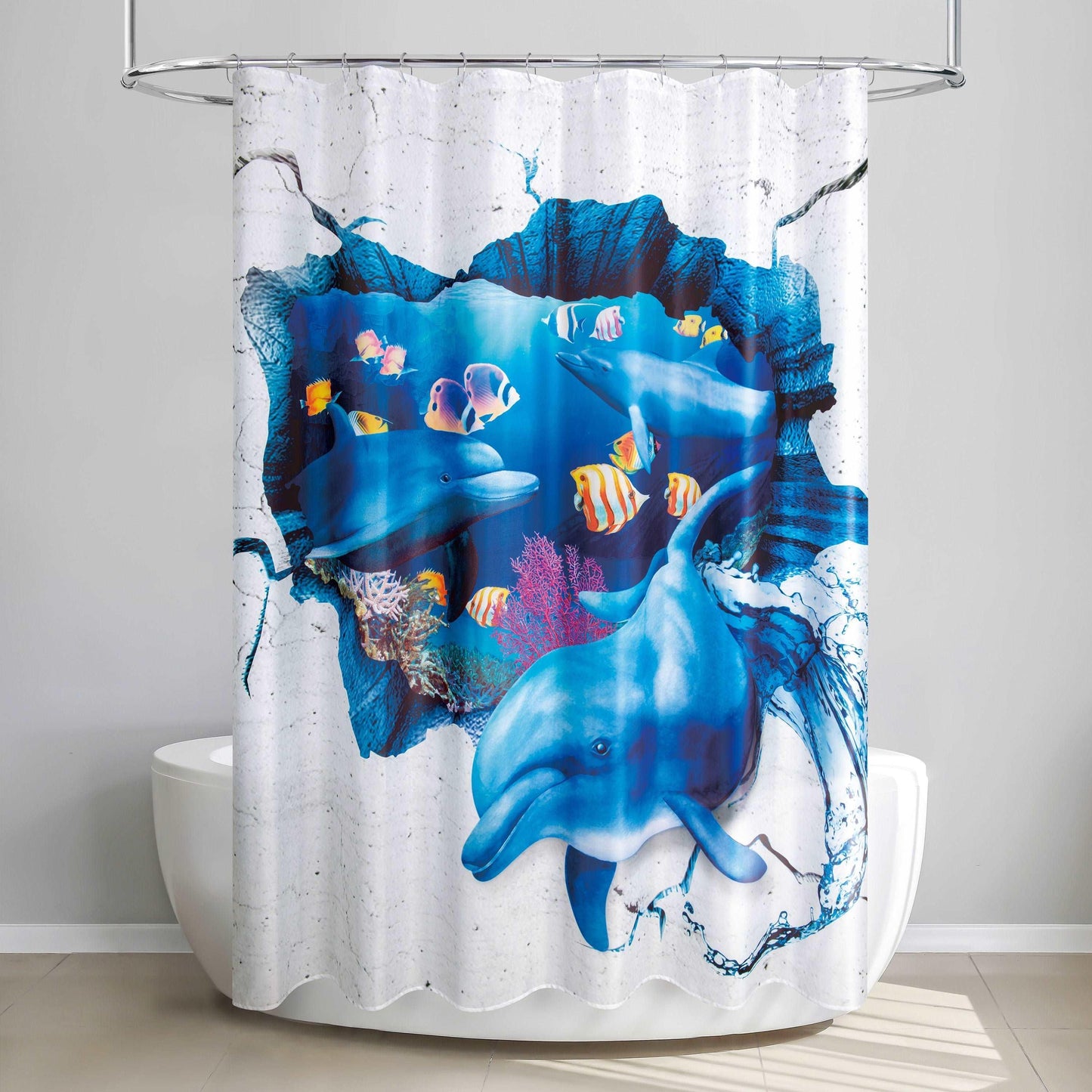 Dolphin Shower Curtain - Allure Home Creation