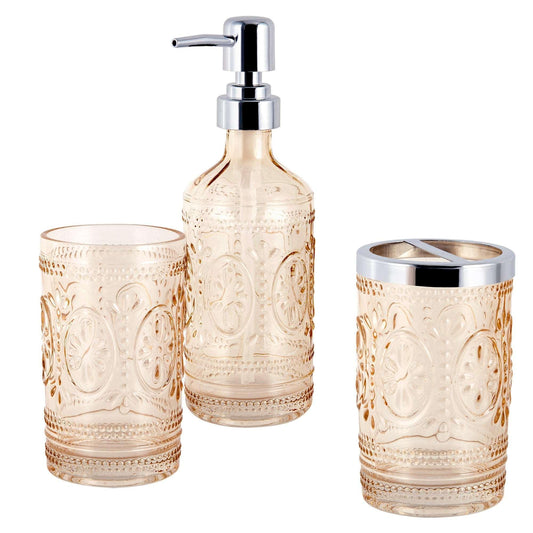Floral Hedge 3-Piece Bathroom Accessory Set - Allure Home Creation