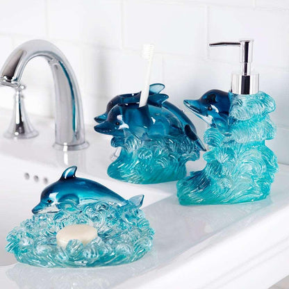 Jump for Joy Dolphin 3-Piece Bathroom Accessory Set - Allure Home Creation