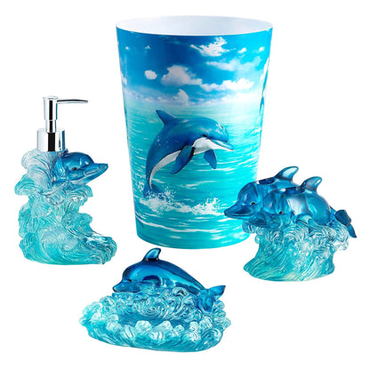 Jump for Joy Dolphin 4-Piece Bathroom Accessory Set