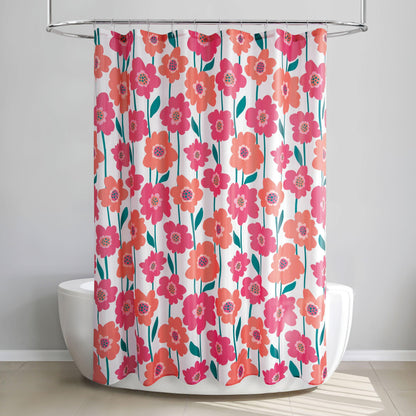 Poppy Floral Shower Curtain - Allure Home Creation