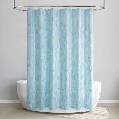 Stripey Wave Blue Shower Curtain - Allure Home Creation