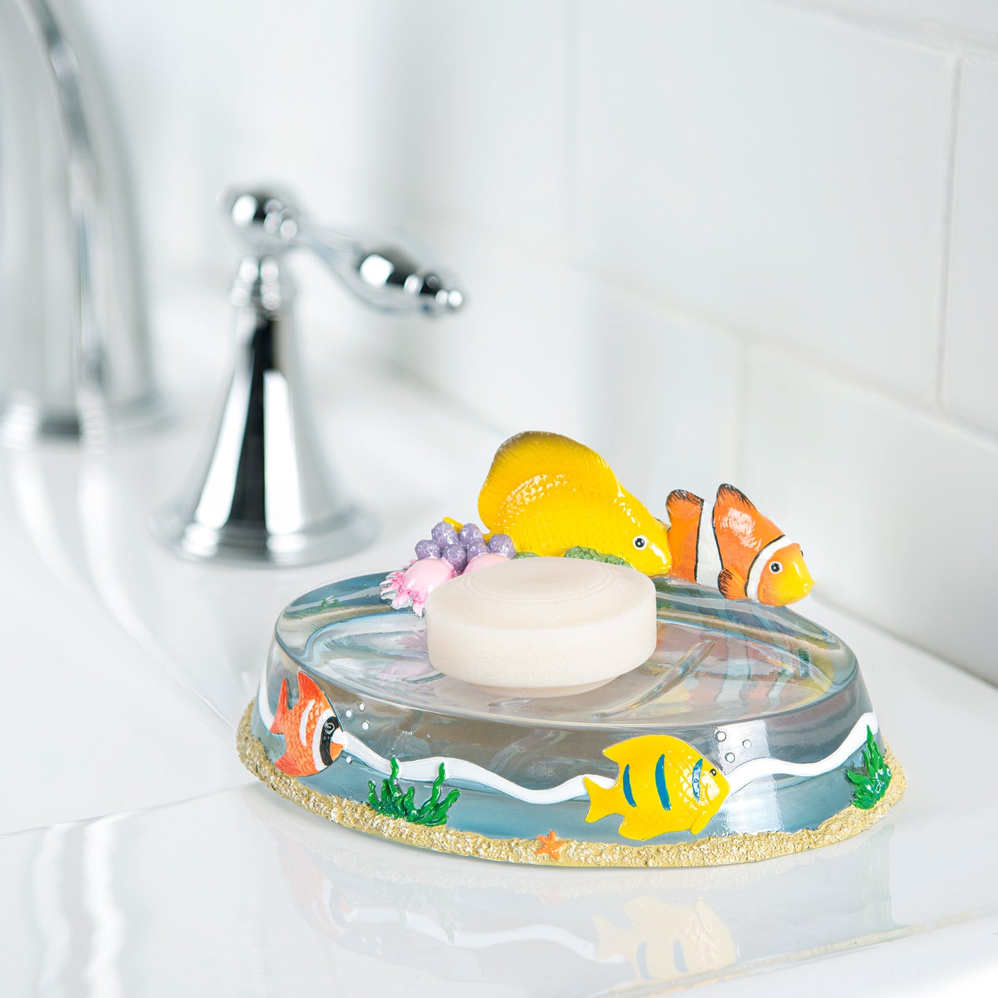Under the Sea Resin 4-Piece Bathroom Accessory Set