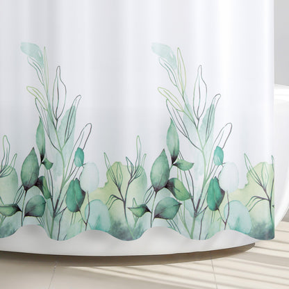 Vine & Leaf Botanical PEVA Shower Curtain - Allure Home Creation