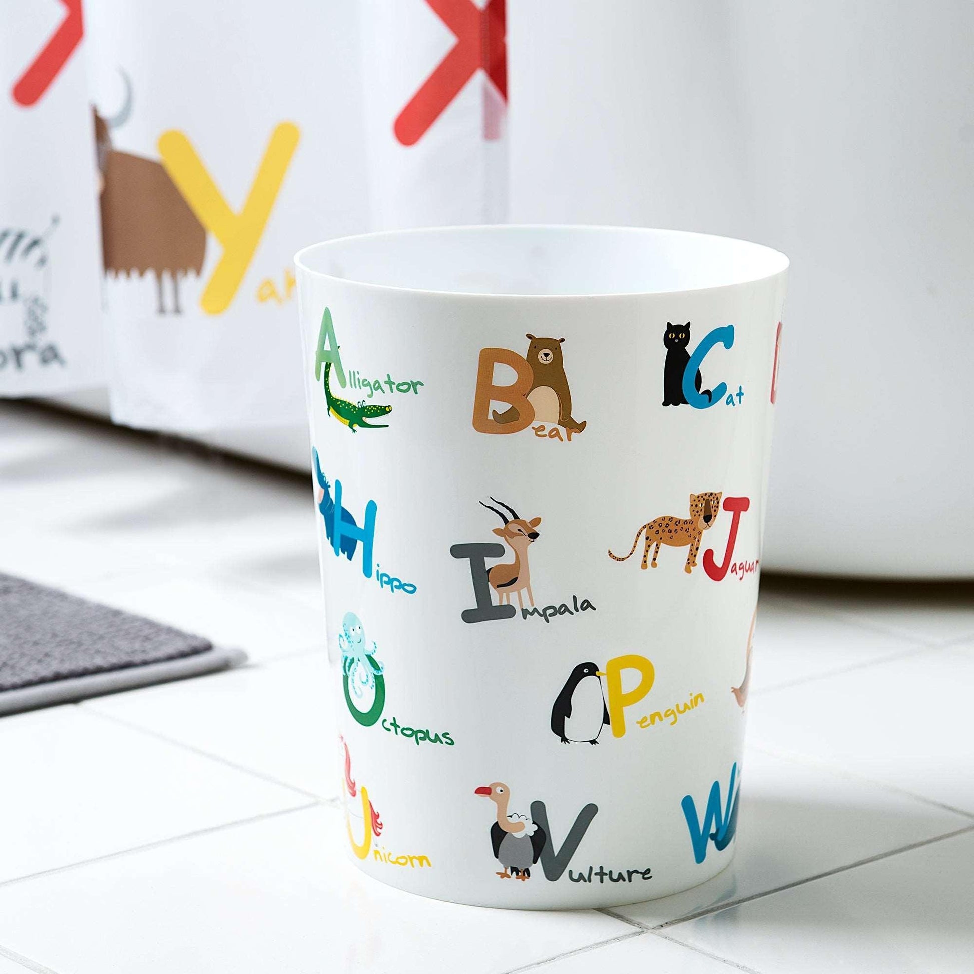 Animal Alphabet Wastebasket - Allure Home Creation
