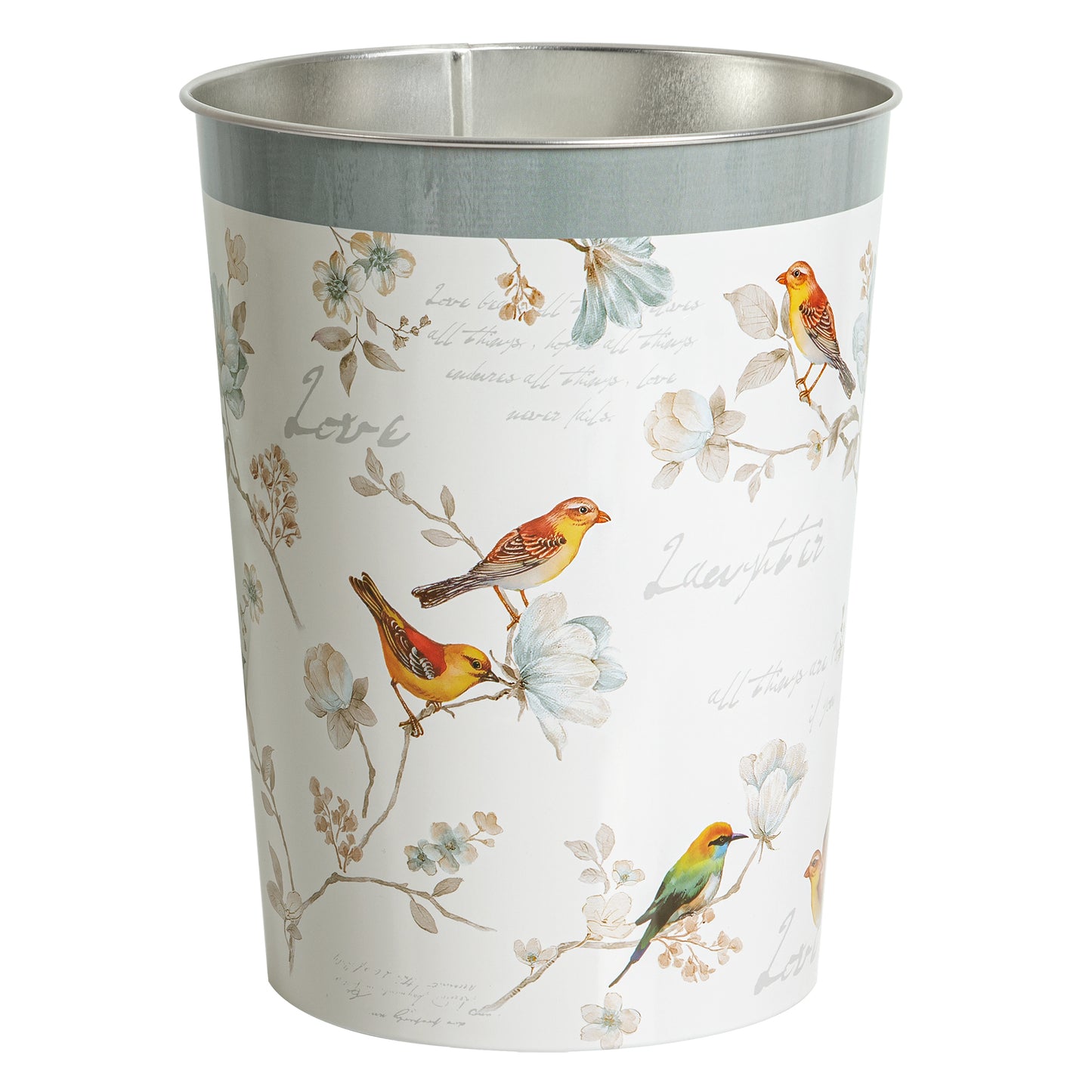 Birds and Botanicals Wastebasket