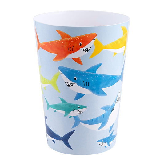 Colorful Sharks Wastebasket - Allure Home Creation