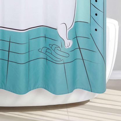 Diving Dog Shower Curtain - Allure Home Creation
