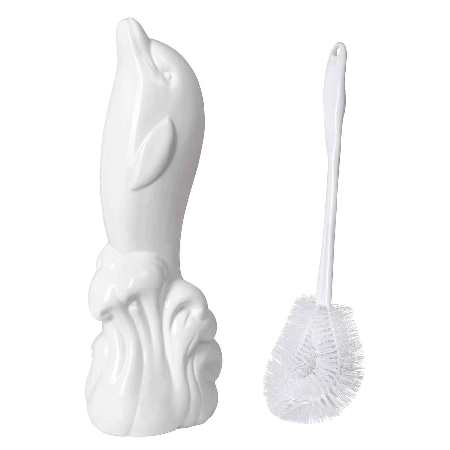 Dolphin Toilet Brush Holder and Brush Set