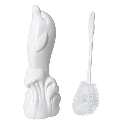 Dolphin Toilet Brush Holder and Brush Set