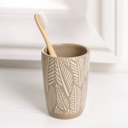 Embossed Leaf 3-Piece Bathroom Accessory Set