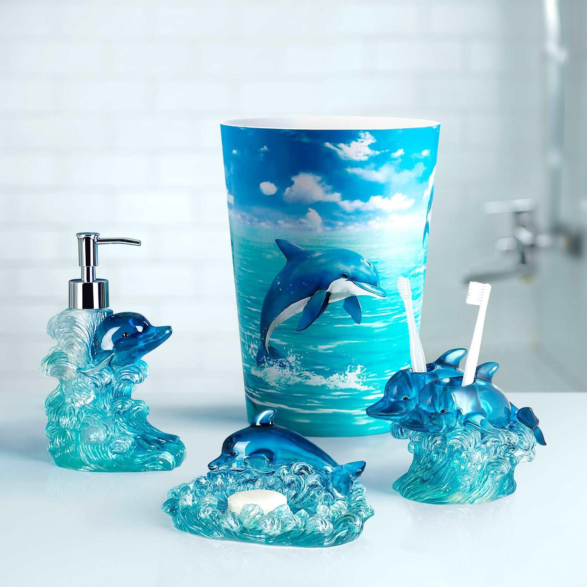Jump for Joy Dolphin 4-Piece Bathroom Accessory Set