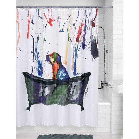Tub Dog Shower Curtain - Allure Home Creation